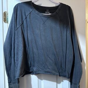 Aerie Cropped Long Sleeve Shirt